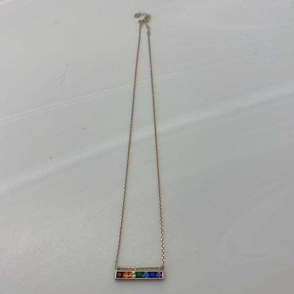Rainbow gem necklace! - Picture 2 of 2